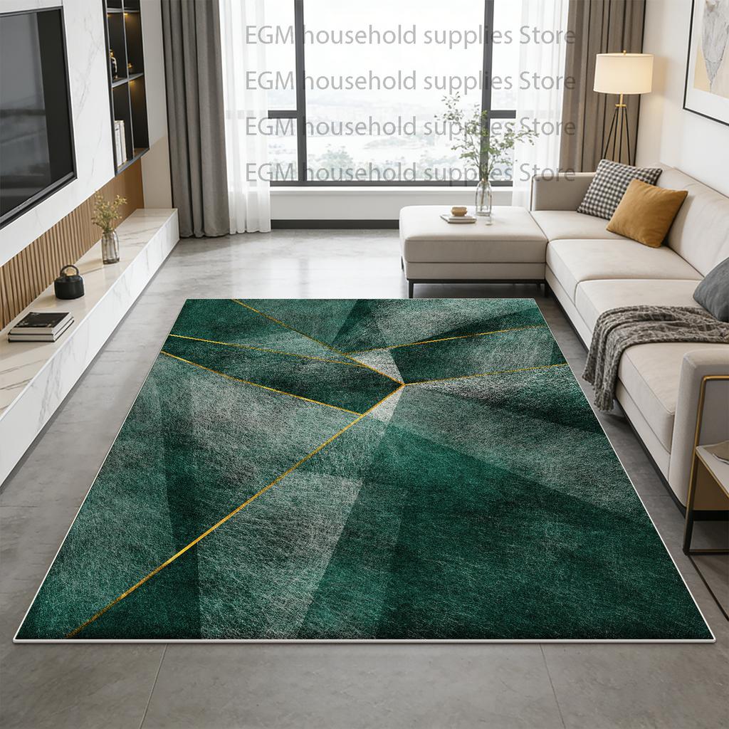 Modern Simple Carpet Geometric Living Room Decor Bedroom Kitchen Floor Mat Non-slip Coffee Table Soft Customizable Rugs Washable
