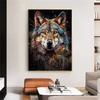 Abstract Graffiti Wall Art Canvas Painting Watercolor Monkey Snake Lion Tiger Animal Portrait Poster for Living Room Home Decor
