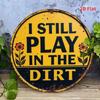 Vintage Rustic Yellow Black Humorous Iron Sign Wall Art Decor