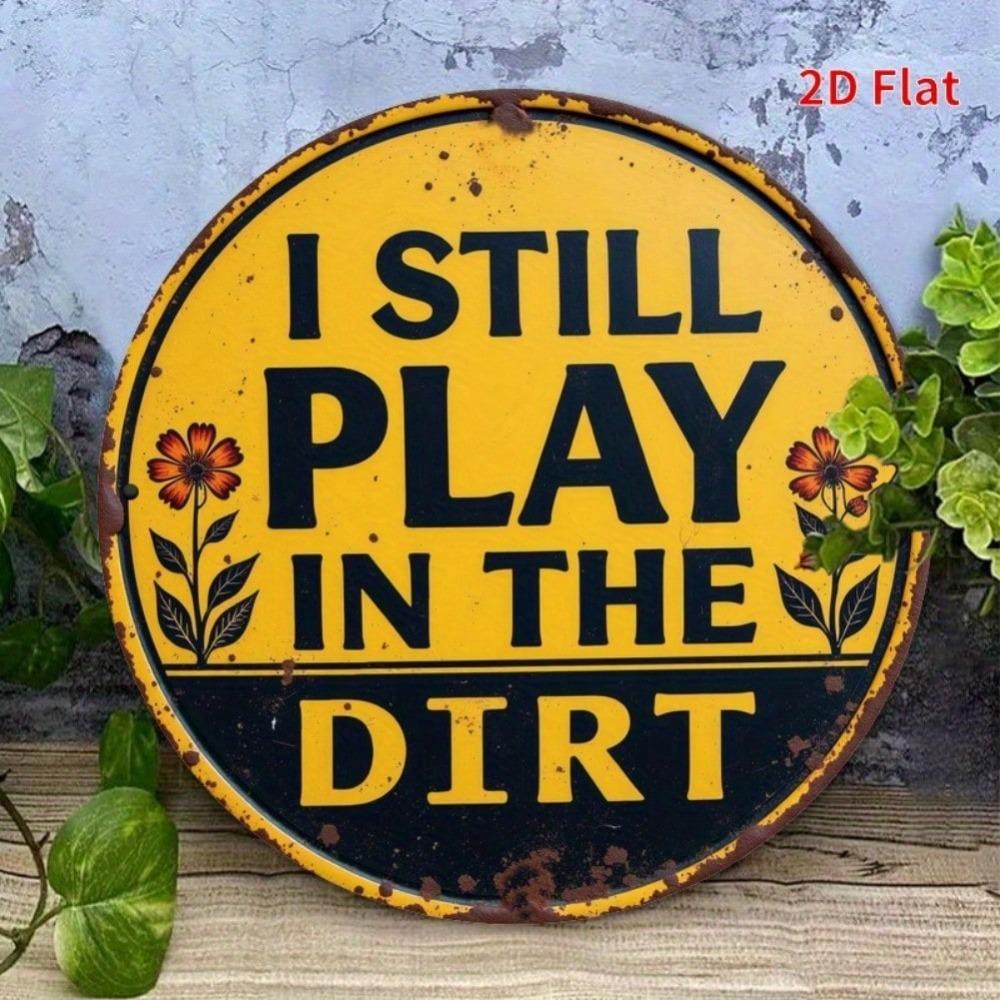 Vintage Rustic Yellow Black Humorous Iron Sign Wall Art Decor