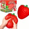 Nuovo Giocattolo Decompressione Gigante Fragola Rimbalzo Lento Giocattolo Sensoriale Riempito di Poliuretano Palla Appiccicosa Carina Giocattolo Decompressione Musicale