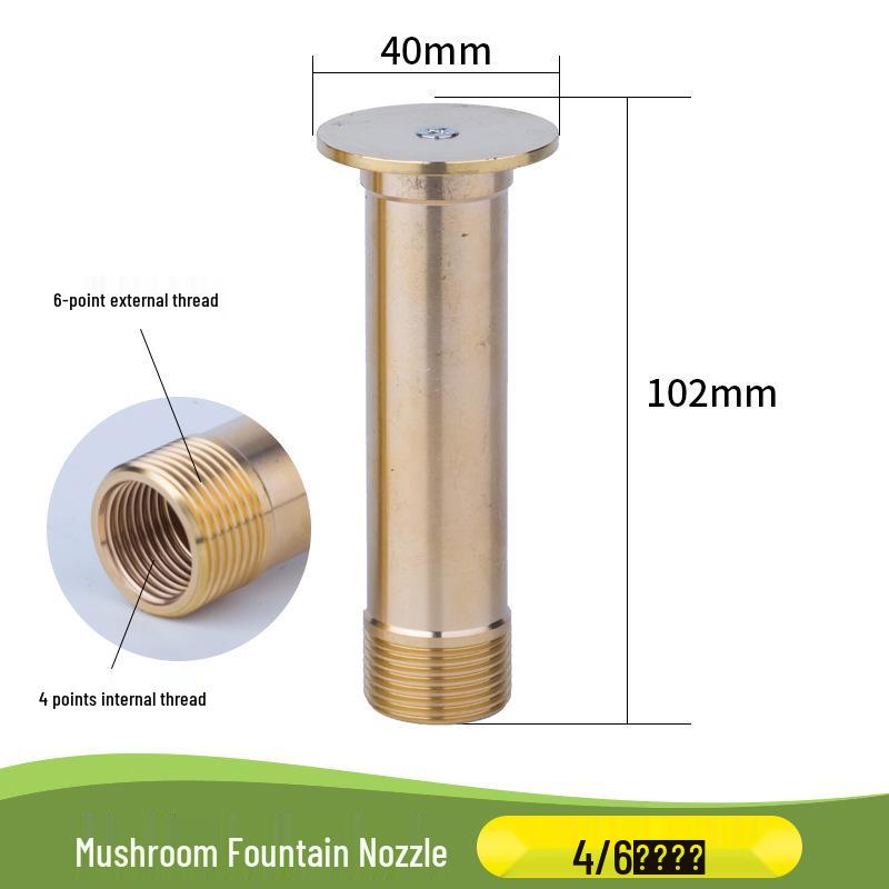 Full Copper Mushroom Fountain Nozzle: Hemisphere Water Feature for Pools and Rockeries