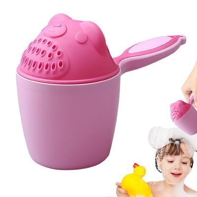 Bath Rinser Cup for Babies Cartoon Bear Baby Bath Rinse Cup with Handle Rinsing Water Scoop for Protecting Infant Toddlers Eyes