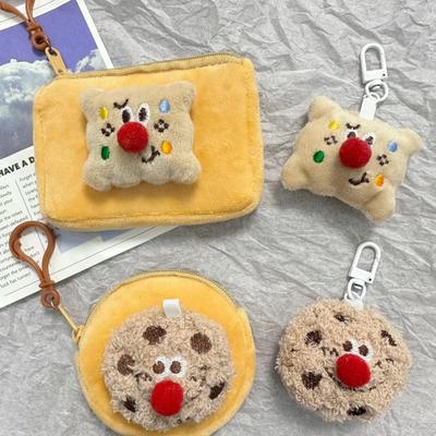 Creative Purse Cartoon Frog Animal Cute Zipper Plush Three-dimensional Coin Purse Pouch Purse Earphone Wallet Key Bag