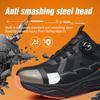 Rotating Button Steel Toe Shoes Safety Boots Men Anti-Smash Anti Puncture Work Sneakers Lightweight Protection Shoes Work Boots