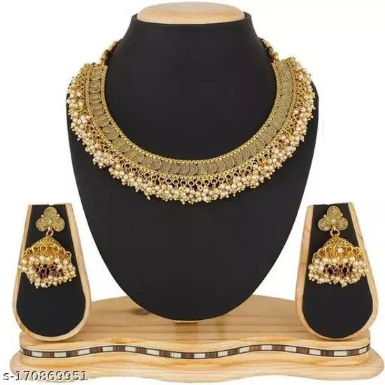Ensemble De Bijoux Traditionnel Sud-indien (collier) Plaqué Or Et Pierres Rouges - Neuf Avec étiquettes