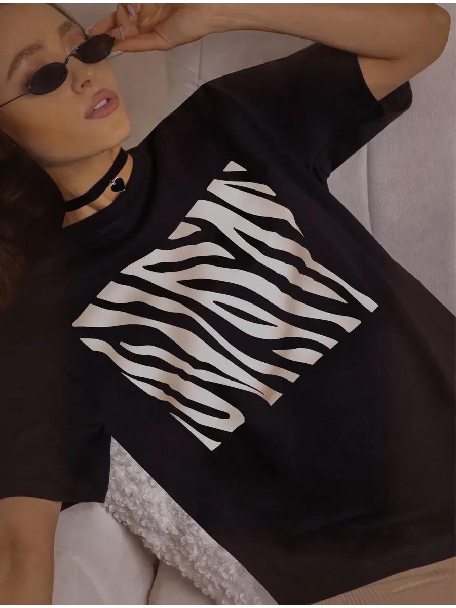 Базовая футболка с принтом L