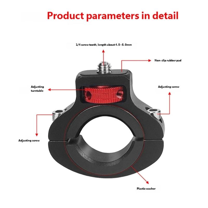 Aluminum Alloy Action Camera Handlebars Mount For Most Models for Outdoor Adventure and Commuting