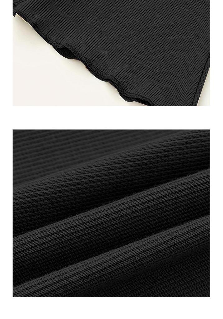Ribbed Bell Bottom Pants for Infants and Girls - European and American Style, Four-Season Wear