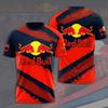 2025, the Latest Red Bull T-shirt, Fashionable Racing T-shirt, 3D Red Bull Print T-shirt, Urban Fashion, Red Bull Clothing