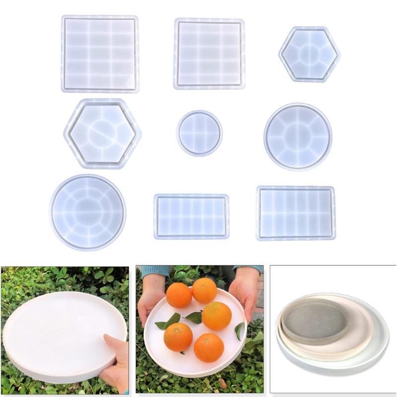 Irregular Saucer Shape Mould Square Cups Tray Casting Mould Durable Resin Molds for Unique Ornaments Silicone Molds