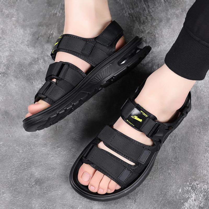 Fashion 2025 Summer New Designer Men's Non-slip Sandals Fashion Outdoor Sports Leisure Beach Shoes for Men Black Air Cushion Sandals