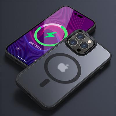 Matte transluzente frosted Hülle für iPhone 17 16 15 14 13 Funda 11 12 Pro Max Magnetische Hülle für Magsafe Wireless Charging Cover