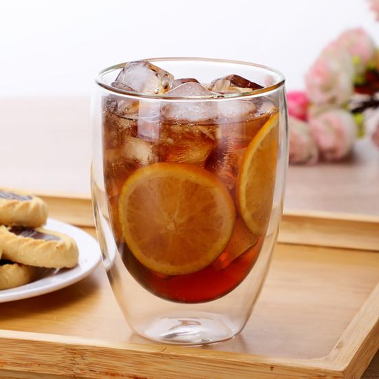 Milk Mug Lightweight Heat Resistant Double Wall Double Layer Glass Mug Tea Coffee Milk Mug