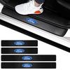 Car Styling 4pcs Carbon Fiber Auto Door Sill Protector Stickers For Focus 2 3 4 Mondeo Fiesta Ecosport Kuga Fusion Ghia Mk3
