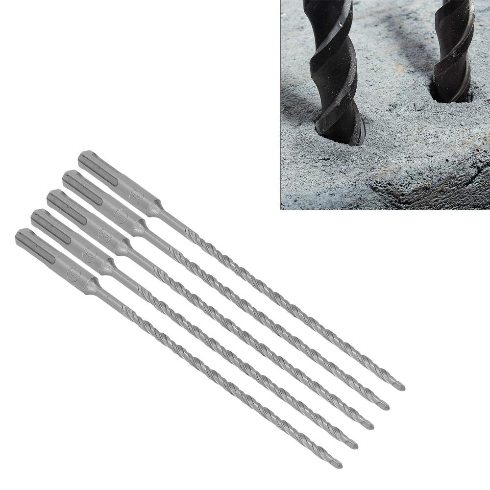 5pcs Cross-Type Double Thread Impact Drill Bits Carbide Tip Concrete Drill Bit Kit For Concrete