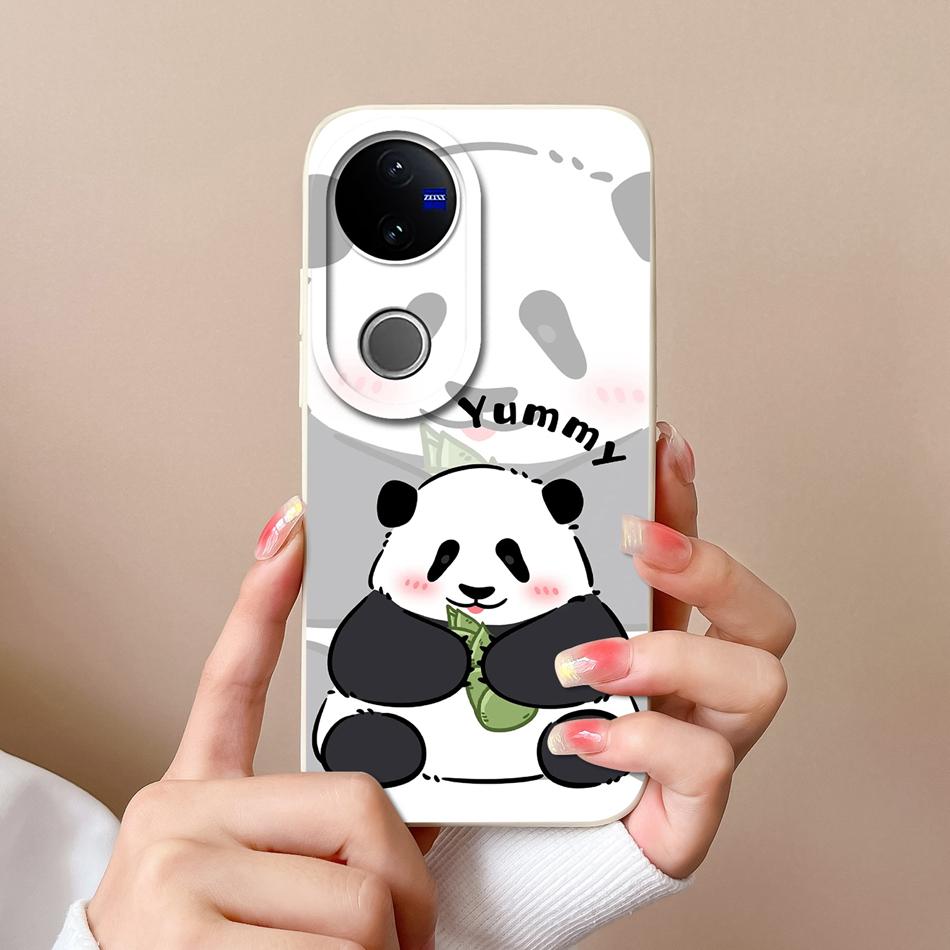 For Vivo V50 Lite Case Cute Cartoon Phone Shell Soft Liquid Silicone Back Cover For Vivo V 50 Full Protection Shockproof Bumper