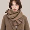 Thicken Knitted Scarfs Large Plush Neckerchief Bandana Winter Scarf  Women