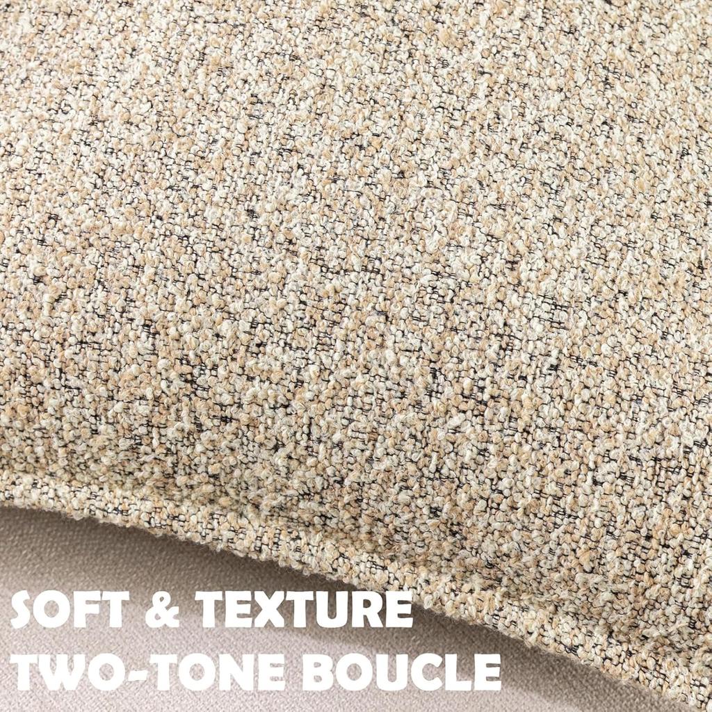 Decorative Throw Pillow Covers 18x18 Inch for Couch Living Room Bed Sofa Farmhouse Boho Home Decor Set of 2 Soft Textured Boucle Accent Luxury
