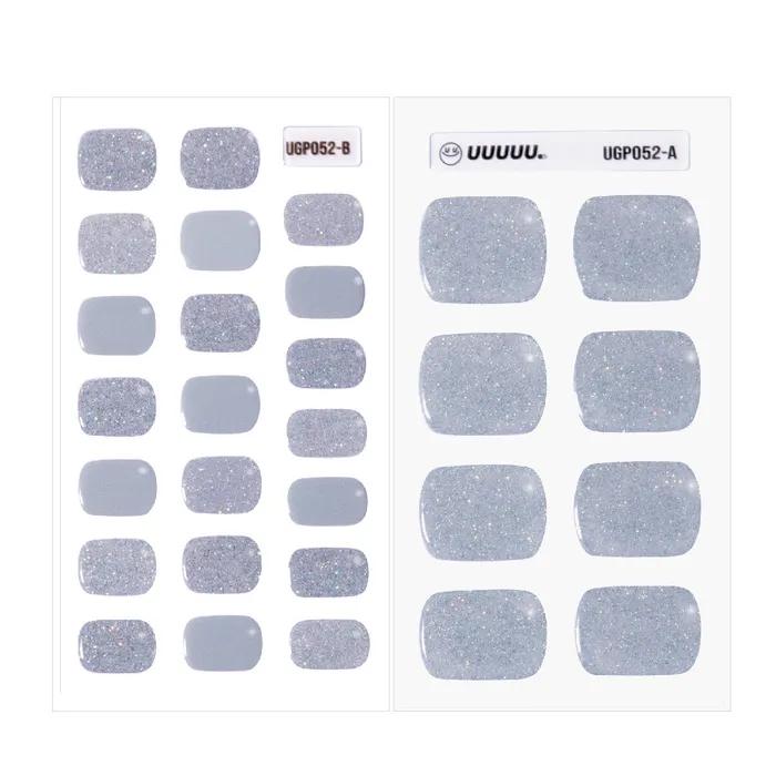 Silver Sparkle Gel Pedi