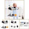 Black And White Animal Visual Stimulation Early Education Crib Toy