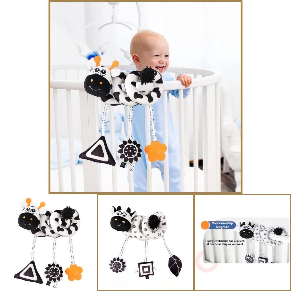 Black And White Animal Visual Stimulation Early Education Crib Toy