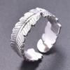 Punk Male Jewelry Mushroom Bone Moon Star Ring Stainless Steel Adjustable Rings For Women Men Accessories Leaf Finger Bague Gift