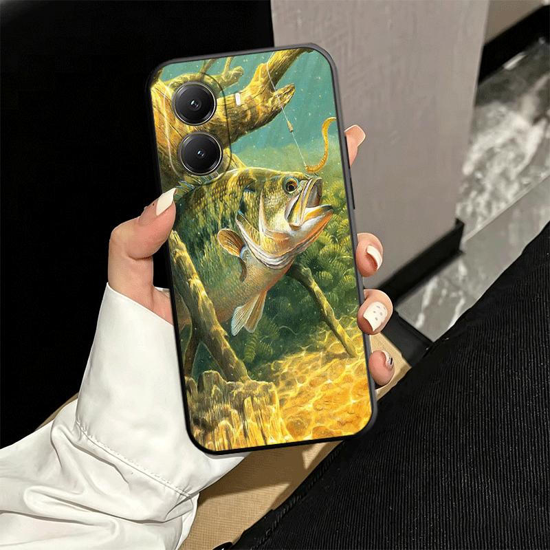 

Carp Fish Fishing Rod Soft Phone Case for Xiaomi Poco X5 X6 X7 X8 Pro Max X3 F7 F8 Ultra M8 M7 M6 M5 Redmi 15 15C 14C 13C 12C X4 Xiaomi Poco M5