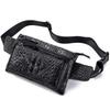 Men Multifunctional Top Grain Genuine Leather Sports Waist Fanny Pack Crossbody Chest Sling Phone Bag