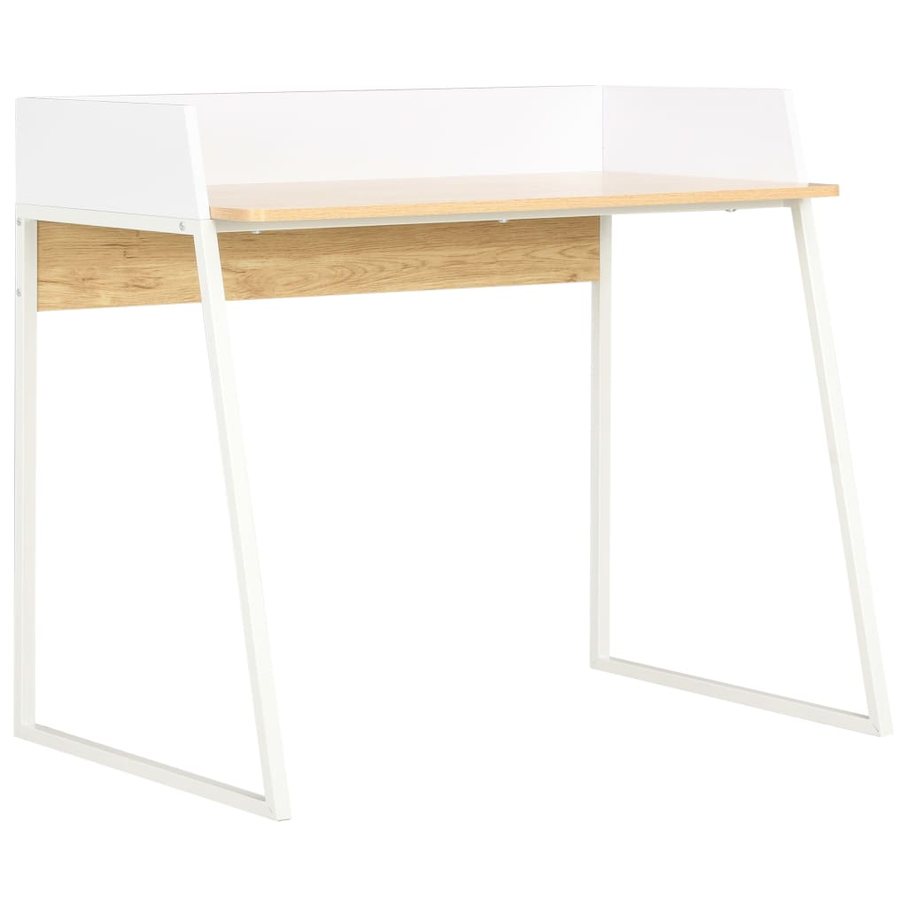 Desk in White and Oak 90 x 60 x 88 cm