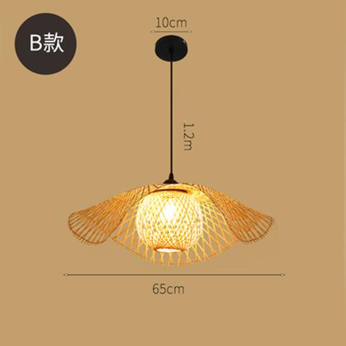Bamboo Chandelier Teahouse Rattan Lamp Handmade Cafe Bar Garden Dining Room Bedroom Bamboo Wicker Rattan Lighting Fixture
