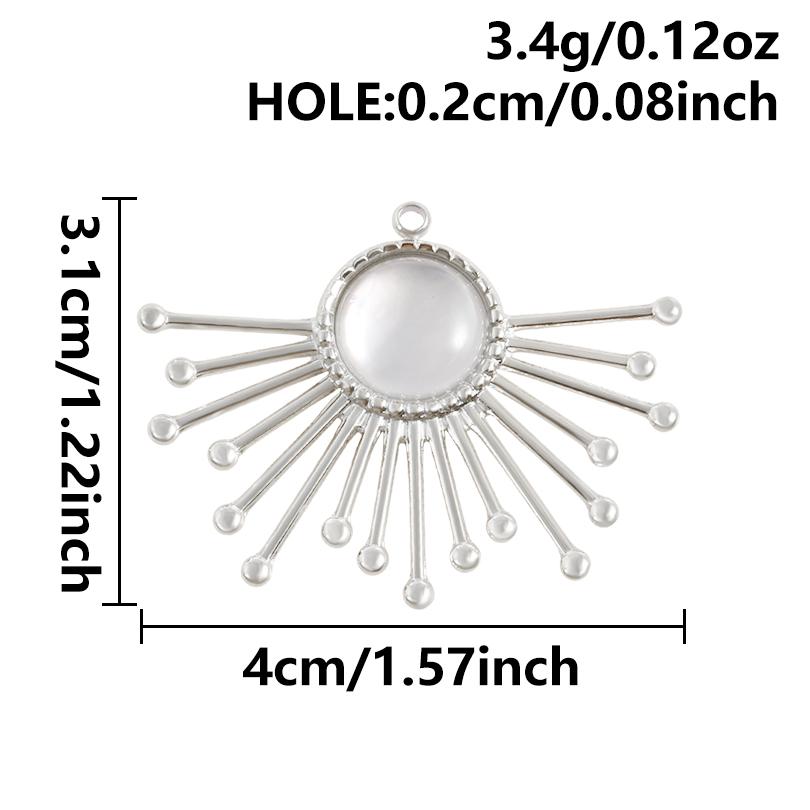 2pcs/Lot Geometric Stainless Steel Spiral Heart Oval Silver Color Charms For Jewelry Making Bulk Handmade Necklace DIY Pendants