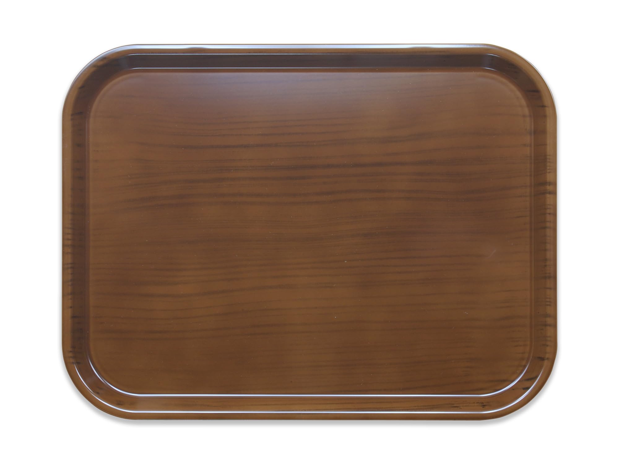 

TATSU-CRAFT Pino Non-Slip Tray, 39cm, Wood Grain, Dark Mocha, Non-Slip, Microwave-Safe, Stylish Plastic, Available in Large, Small, Deep, Square, and