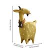 Goat Figurine with Collar and Bell Farmhouse Decorative Ornament Handmade