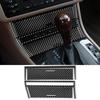 Carbon Fiber for BMW E46 1998-2006 Gear Shift Warning Button & Cup Holder Trim – Black Carbon Fiber Interior Panel Deco Cover.