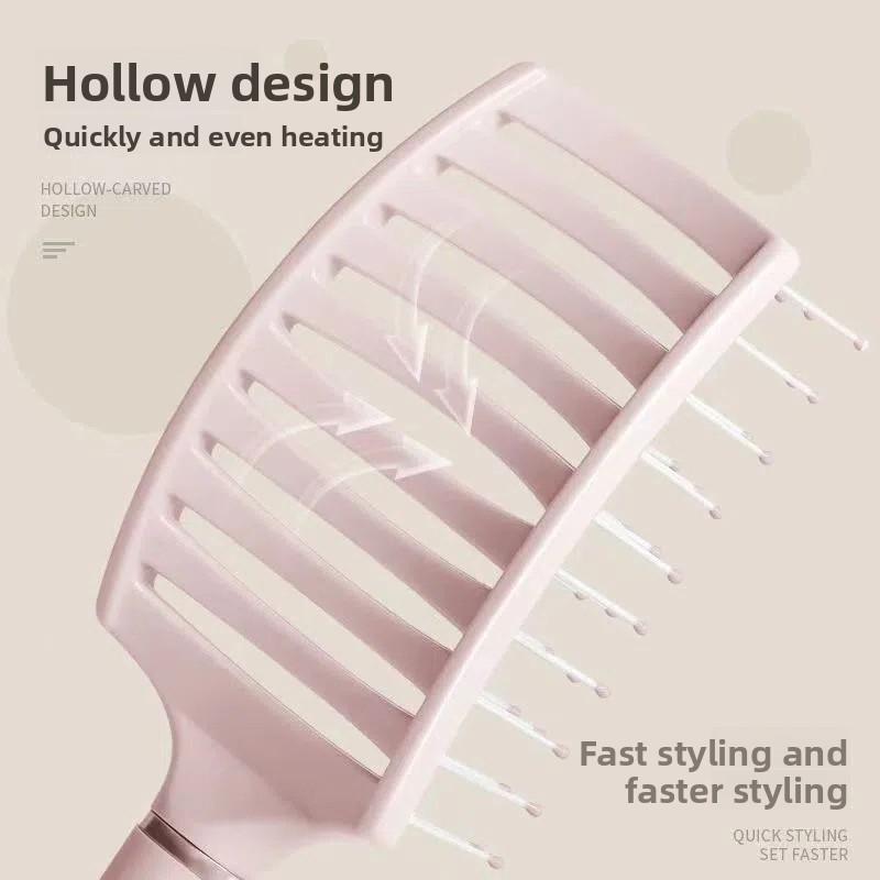 Fluffy High Skull Top Large Curved Curly Hair Massage Women Home Comb