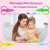 Mini Small Sharp Scissors with Cover Stainless Steel Craft Scissors Portable Silicone Soft Handle Tiny Detail Scissor