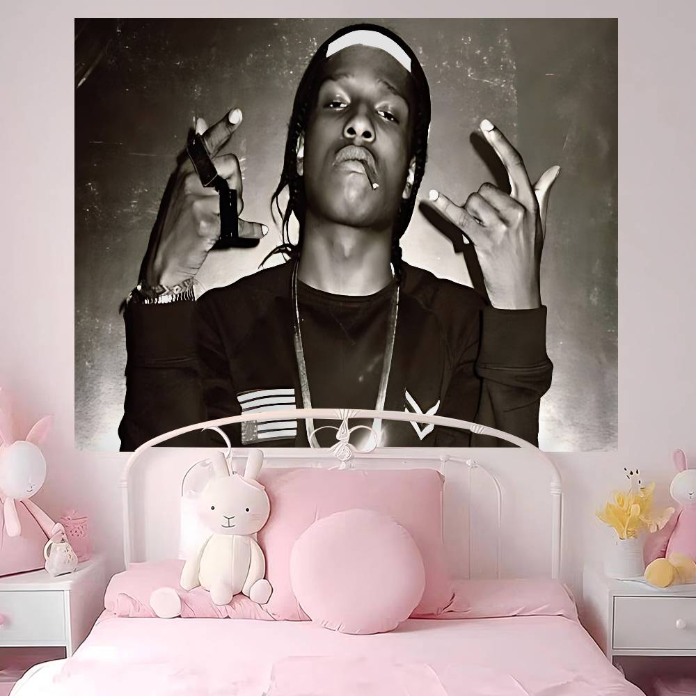 Hip Hop Rapper AsapRocky Hanging Bohemian Tapestry Bohemian Wall Tapestries Mandala Cheap Hippie Wall Hanging