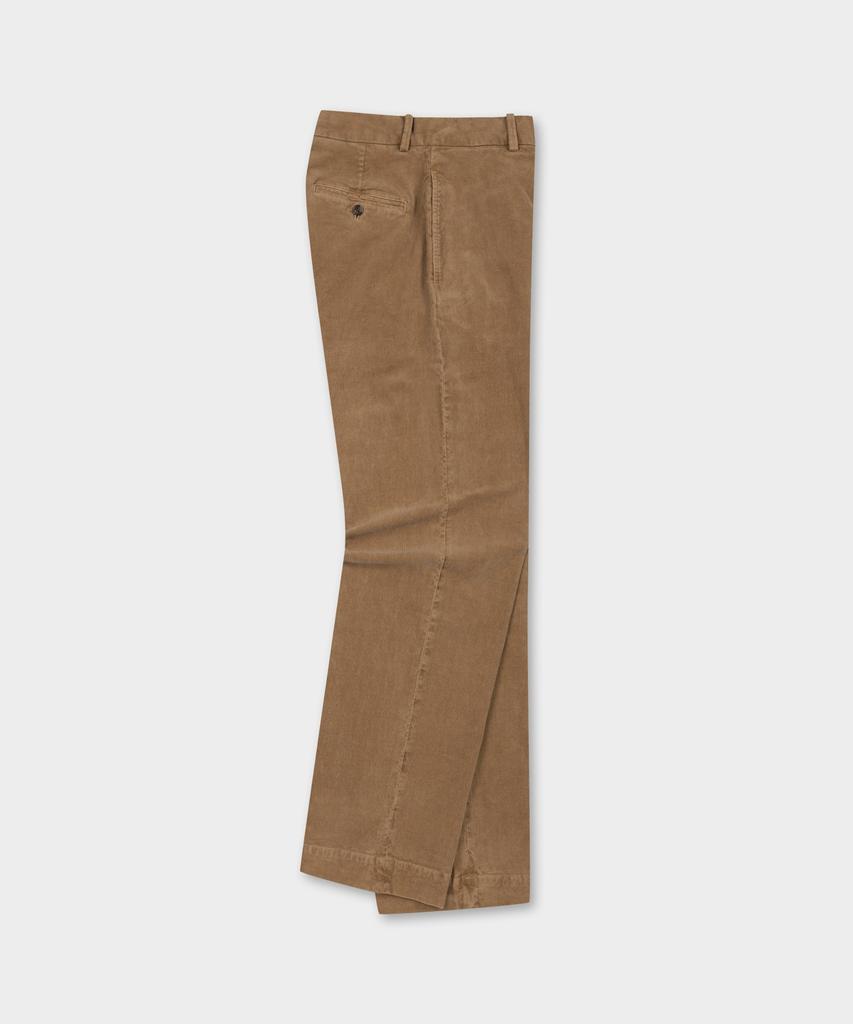 BROOKS BROTHERS Wide Fit Corduroy Garment Dyed Chino Pants (Brown) (Bbpcmnf405)