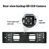 HD 1080P European Plate Frame Car License Rearview Reversing Night Vision Camera