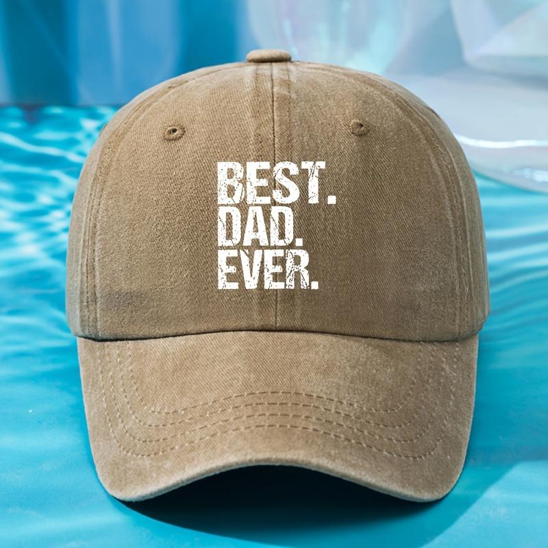 The 'Best Dad' Printed Retro Washed Baseball Hat - Classic American Style, Suitable for Outdoor Travel and Camping