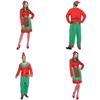 Christmas Elf Cosplay Costume Couple Outfits High Quality Polyester S/m/l