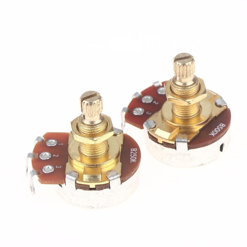 1Pcs Guitar Potentiometer Pot Low Torque And Low Noise Smooth Feel Brass Shaft A500K A250K B250K B500K