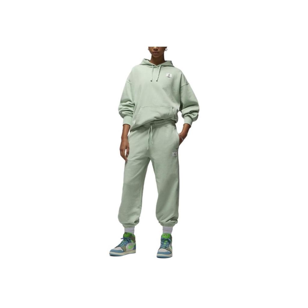 Jordan Flight Fleece Solid Logo Cuffed Sports Leisure Pants Women Bottoms Light-Green DQ4607-321
