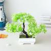 Artificial Plastic Plants Bonsai Small Tree Pot Potted Flower Garden Fake Plant Arrangement Ornaments Room Home Table Decor