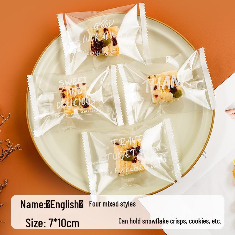 Snowflake Nougat Candy Sealing Bags for Cookies, Biscuits, Toffee, and Baking.