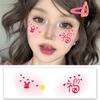 Christmas Makeup Face Stickers Disposable Sweet Blusher Tattoo Rabbit Sticker Deer Gift J4E9