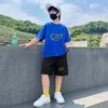 Summer Children T-shirt Tops+Shorts Breathable Boy Girl Casual Fashion Short Sleeve Kid Football Idol Clothes Sport Tee