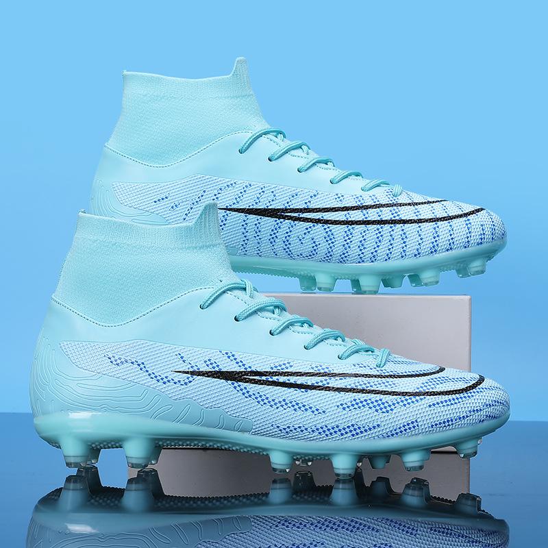New Football Shoes Men's Non-slip Professional Competition Medium Tube Sports Training Shoes Long Nails Broken Nails Football Shoes
