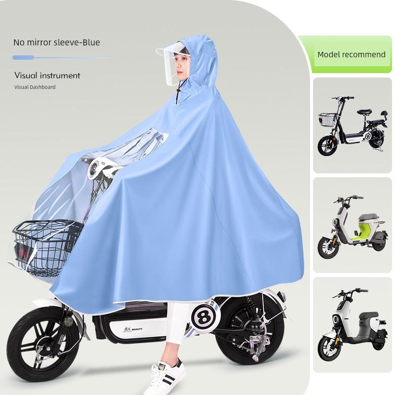 Electric Battery Motorcycle Raincoat Thickened Long Section Full Body Rainproof Calf Green Source New Women's Clothes Motorcycle Special Poncho